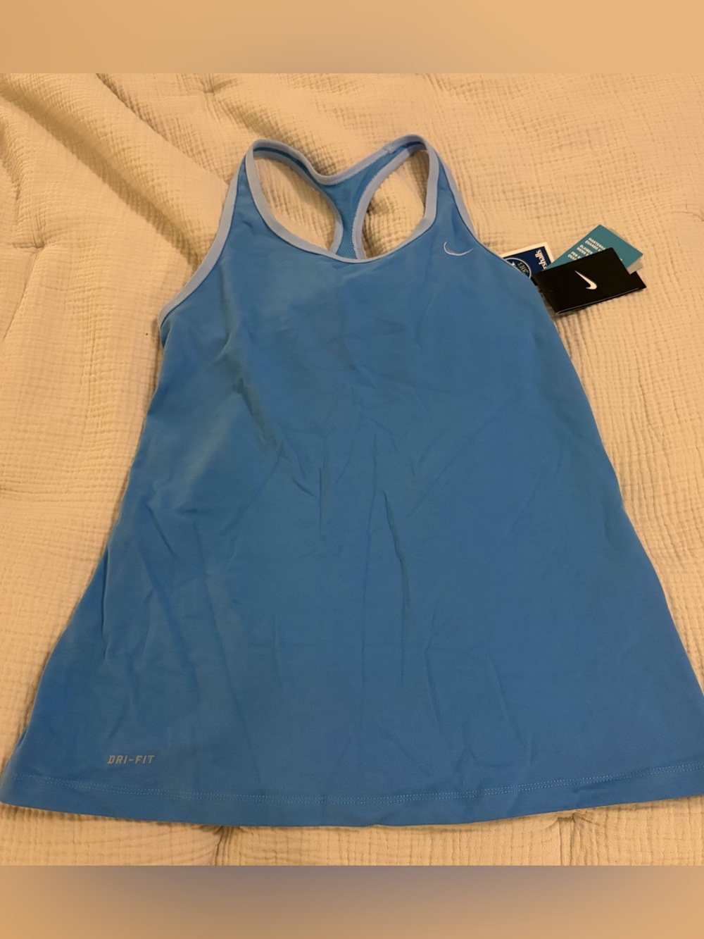 Nike Women’s Light Blue Performance Mesh Racerback Tank - SZ L